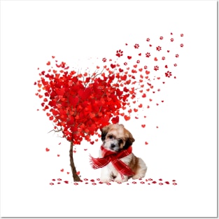 Happy Valentine's Day Heart Tree Love Shichon Posters and Art